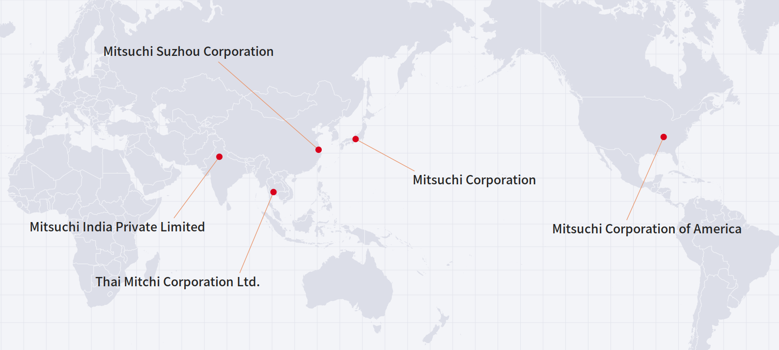 Mitsuchi Group business locations map